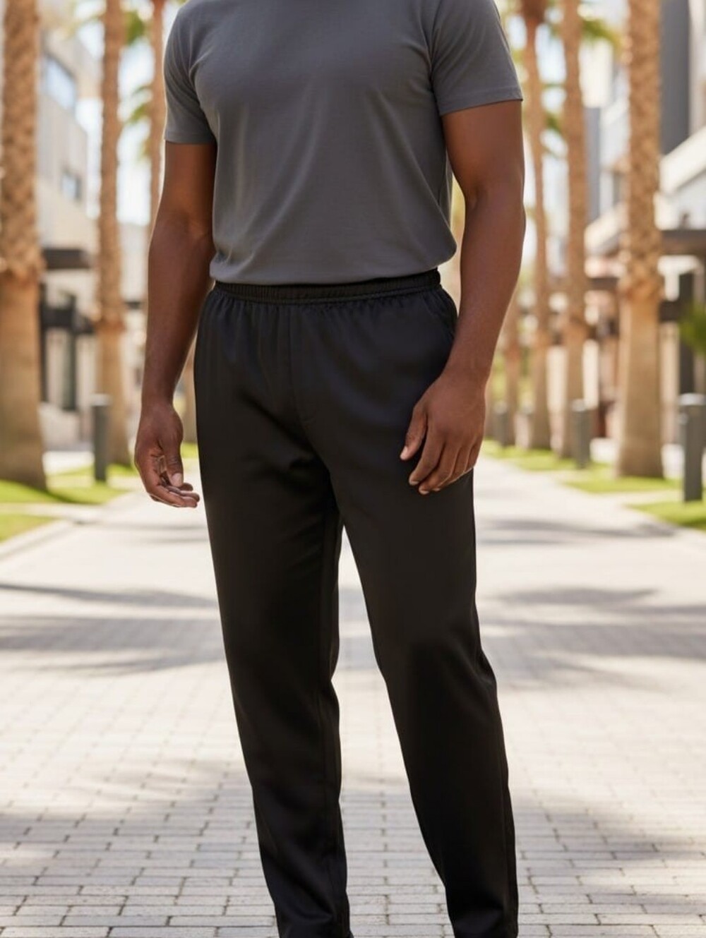 Athletic Works Black Men's Jogger Sweatpants